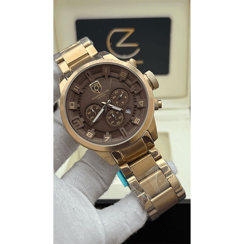 ساعت مچی مردانه پورشه دیزاین Porsche Design Rosegold Coffee — تصویر ۷