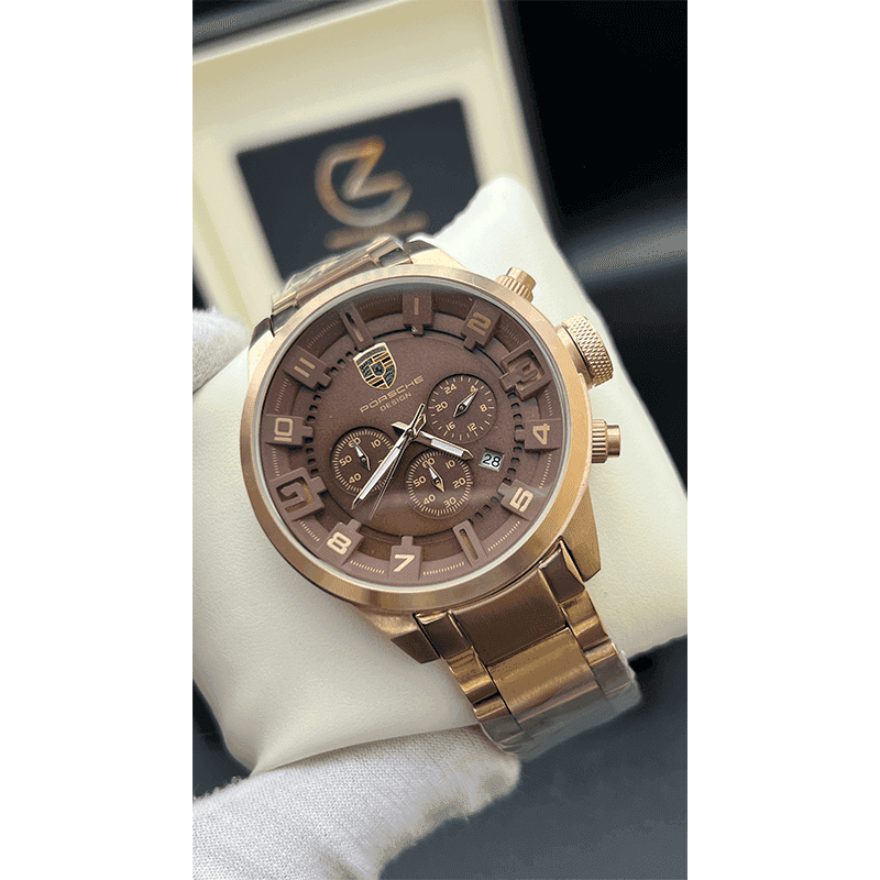 ساعت مچی مردانه پورشه دیزاین Porsche Design Rosegold Coffee — تصویر ۳