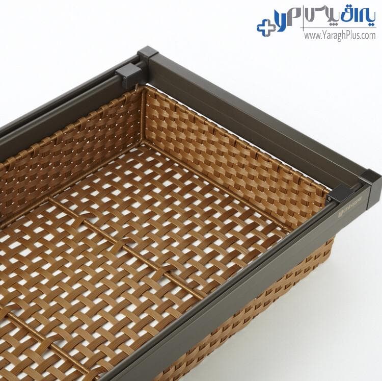 سبد حصیری ریلی داخل کمد لباس قابل رگلاژ آرام بند یونی هاپر WS4119 — تصویر ۳