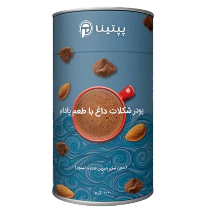 هات چاکلت با پودر شیر بادام قوطی 100 گرمی