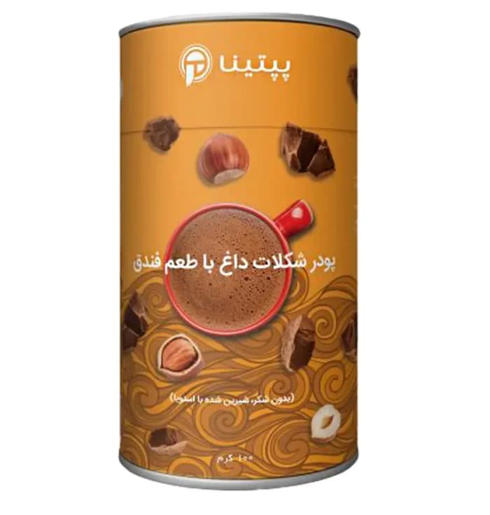 هات چاکلت با پودر شیر فندق قوطی 100 گرمی