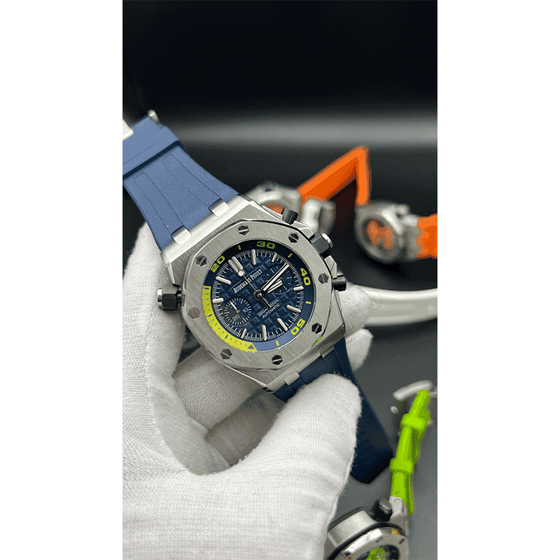 ساعت مچی مردانه اودمار پیگه افشور Audemars Piguet OffShore Chronograph Silver Navy — تصویر ۲