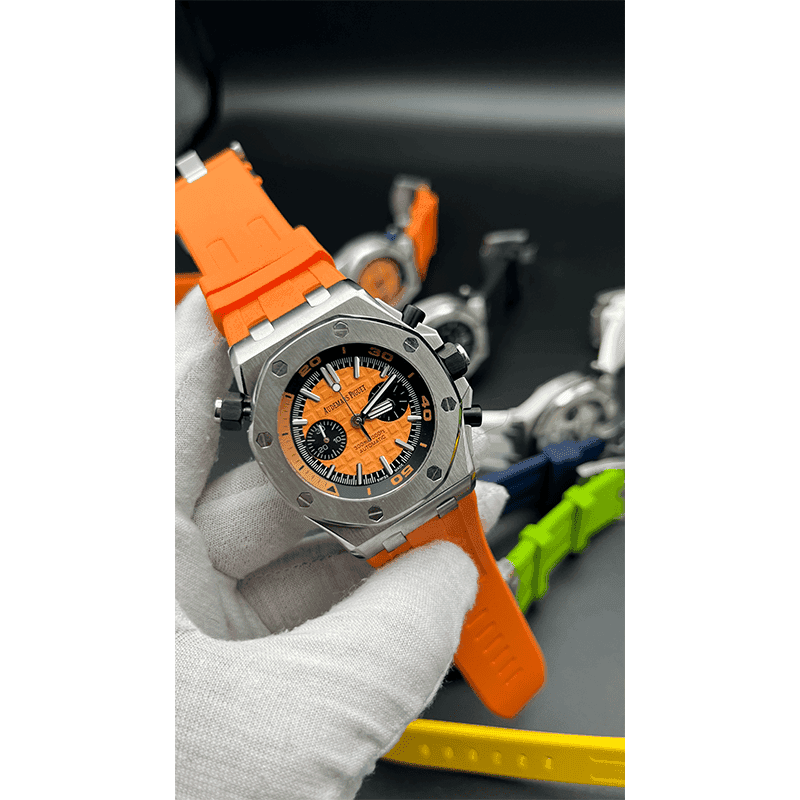 ساعت مچی مردانه اودمار پیگه افشور Audemars Piguet OffShore Chronograph Silver Orange — تصویر ۲
