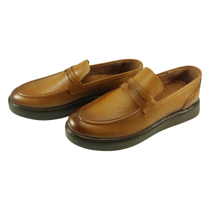 کفش طبی راحتی مردانه چرم طبیعی کد 392 — تصویر ۳
