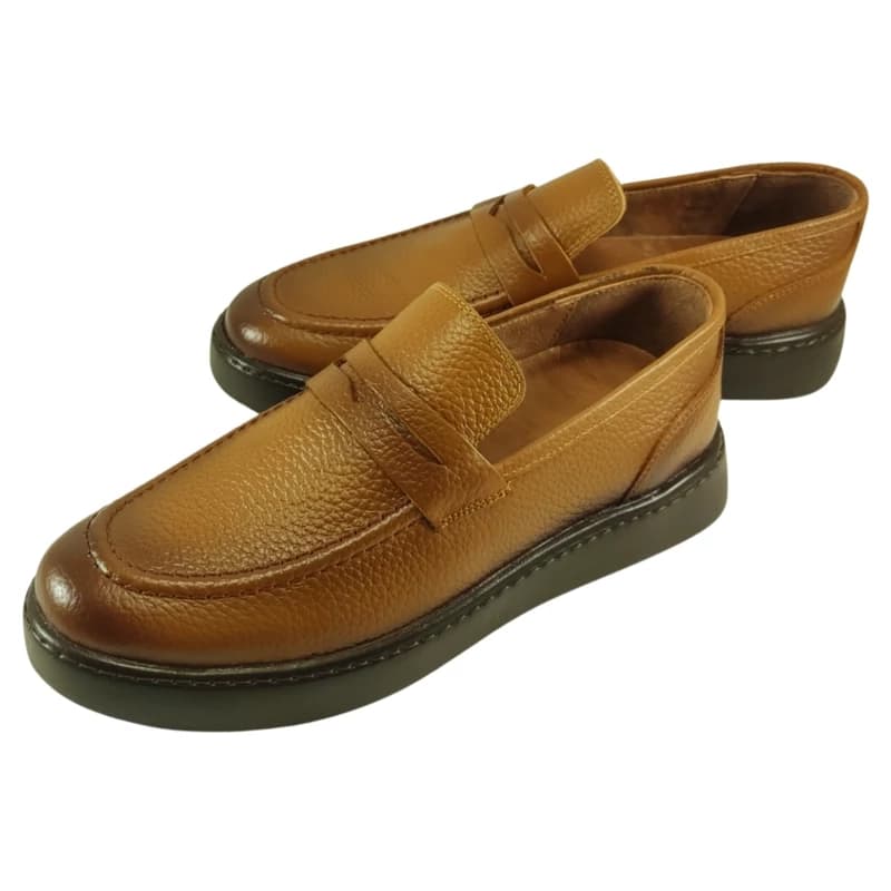 کفش طبی راحتی مردانه چرم طبیعی کد 392 — تصویر ۵