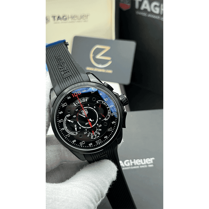 ساعت مچی مردانه تگ هویر مرسدس مشکی Tag Heuer Mercedes Benz Black Rubber — تصویر ۷