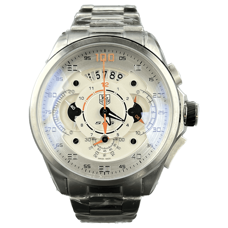 ساعت مچی مردانه تگ هویر مرسدس سیلور Tag Heuer Mercedes Benz Silver White Screen