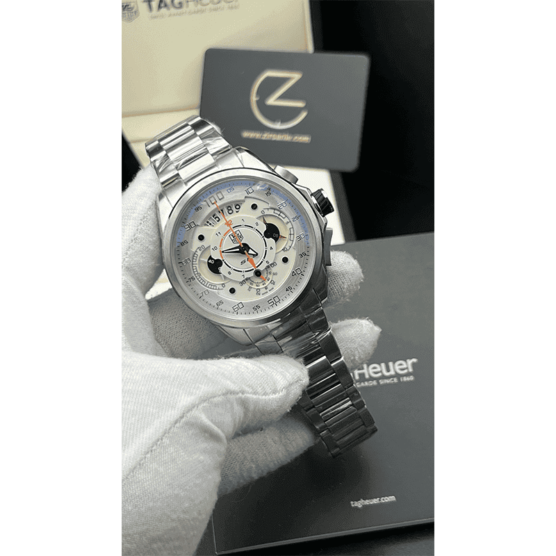 ساعت مچی مردانه تگ هویر مرسدس سیلور Tag Heuer Mercedes Benz Silver White Screen — تصویر ۶