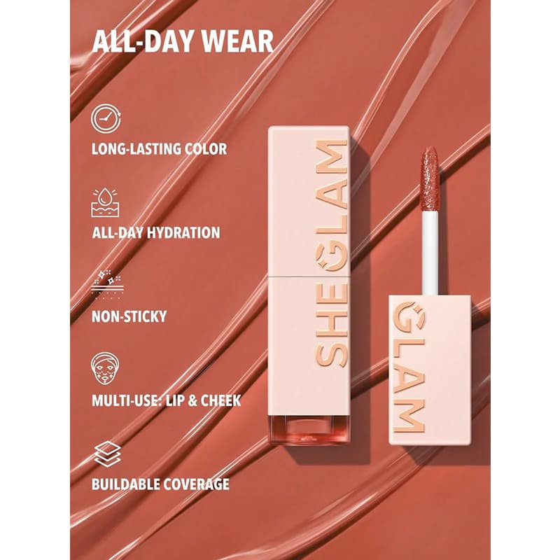 تینت لب شیگلم SHEGLAM LIP TINT GOOD HABITS حجم 3.5 میل — تصویر ۲