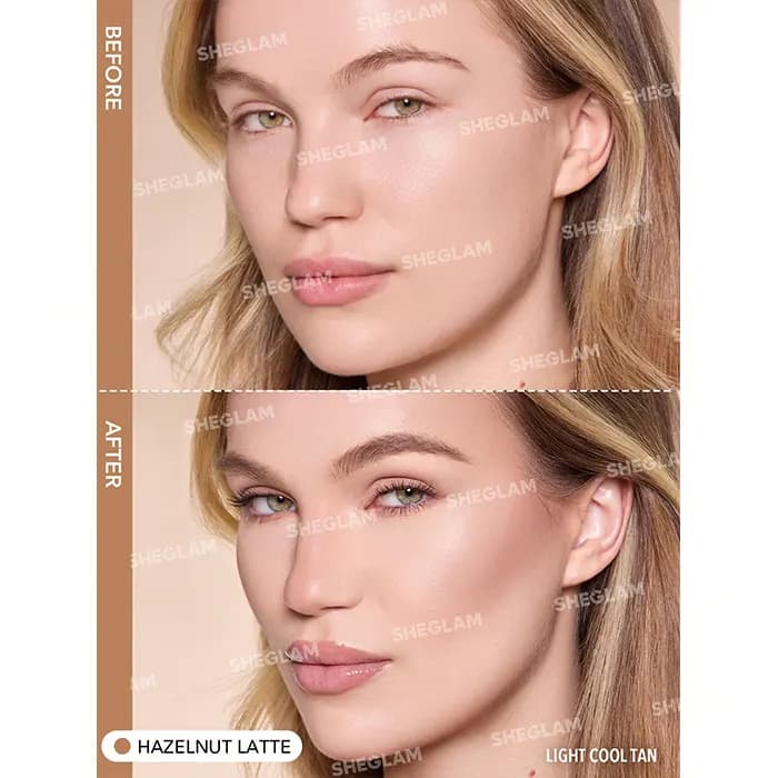 کانتور مایع شیگلم SHEGLAM SUN SCULPT رنگ Hazelnut Latte — تصویر ۸