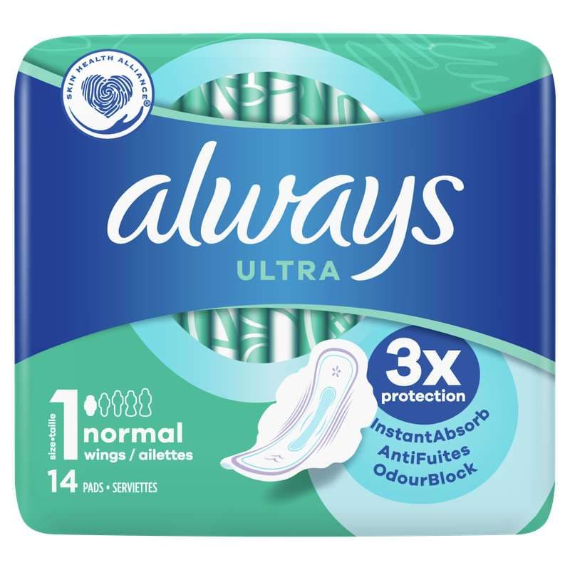 نوار بهداشتی اولترا آلویز always Ultra سایز 1 بسته 14 عددی