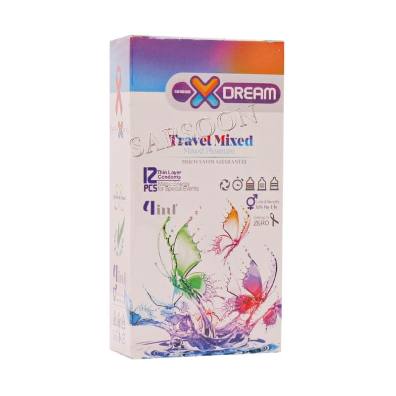 کاندوم مسافرتی ایکس دریم مدل Travel Mixed بسته ۱۲ عددی X Dream Travel Mixed Condoms