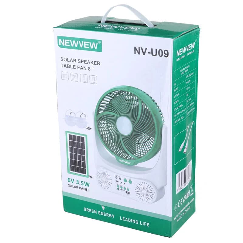 پنکه رومیزی خورشیدی Newvew NV-U09 — تصویر ۱۰