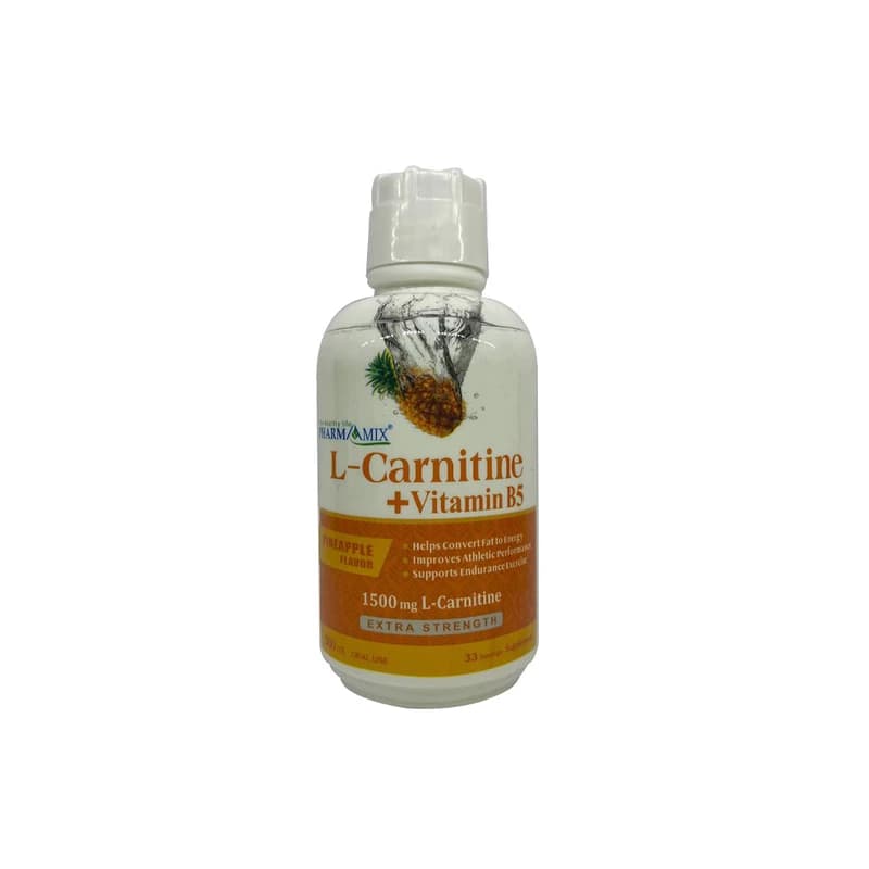 مایع ال کارنیتین 1500 پلاس ویتامین B5 فارمامیکس 500 میلی لیتر تمشک Liquid L-carnitine 1500 plus vitamin B5 Pharmamix 500 ml — تصویر ۳