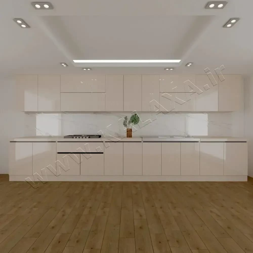 کابینت آماده هایگلاس ایرانی ۵ متری دستگیره مخفی