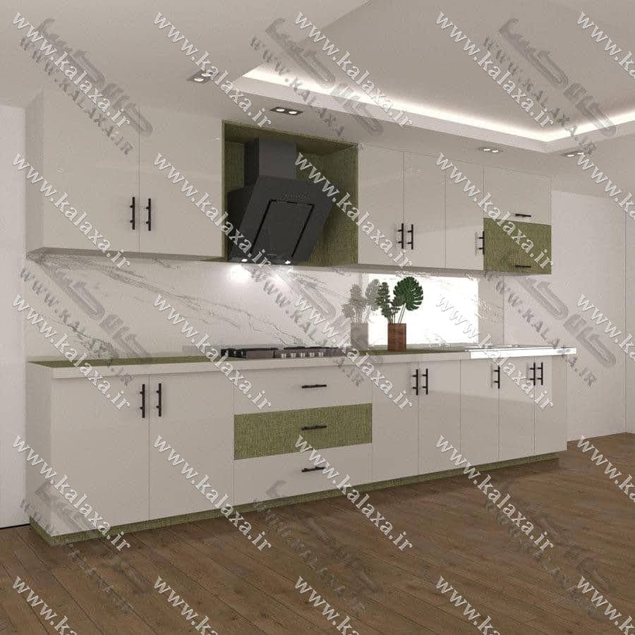 کابینت آماده ام دی اف 4 متری دستگیره ای