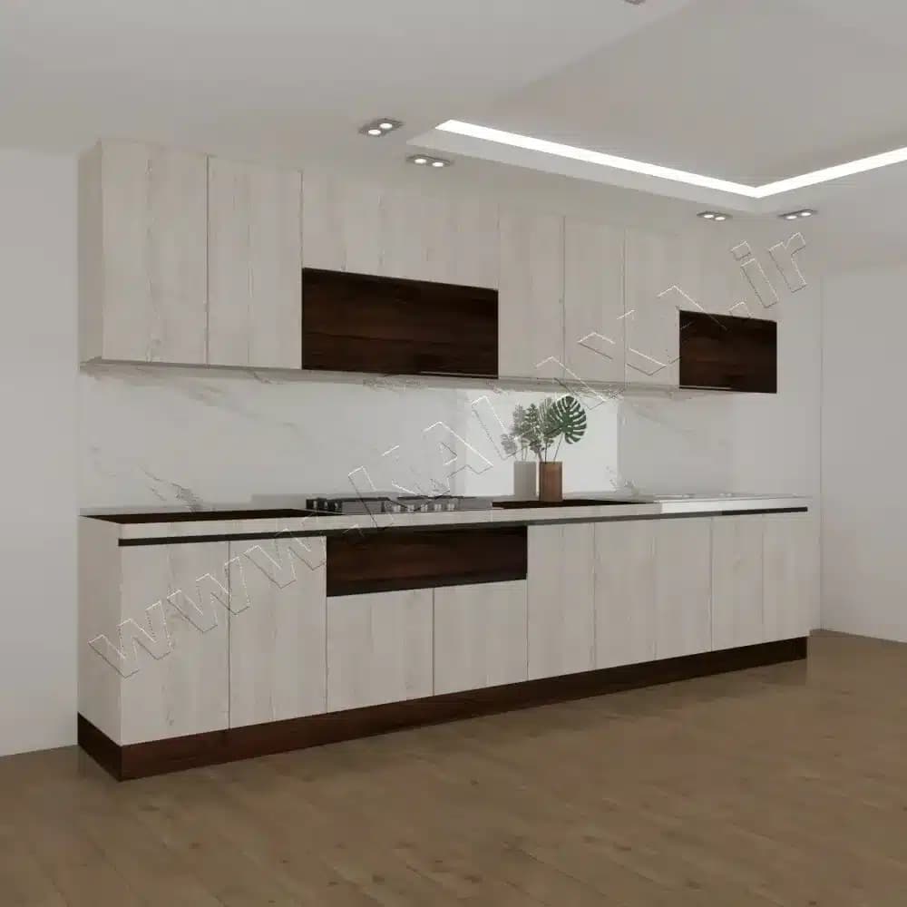 کابینت آماده ام دی اف 4 متری دستگیره مخفی