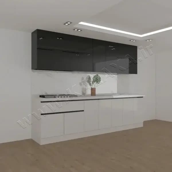 کابینت آماده هایگلاس ایرانی 3 متری دستگیره مخفی — تصویر ۳