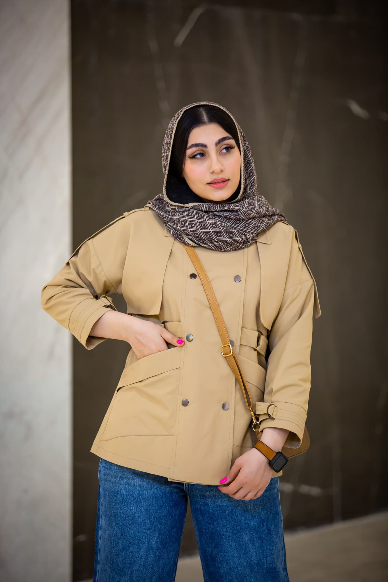 بارانی کتان زارا رها — تصویر ۲