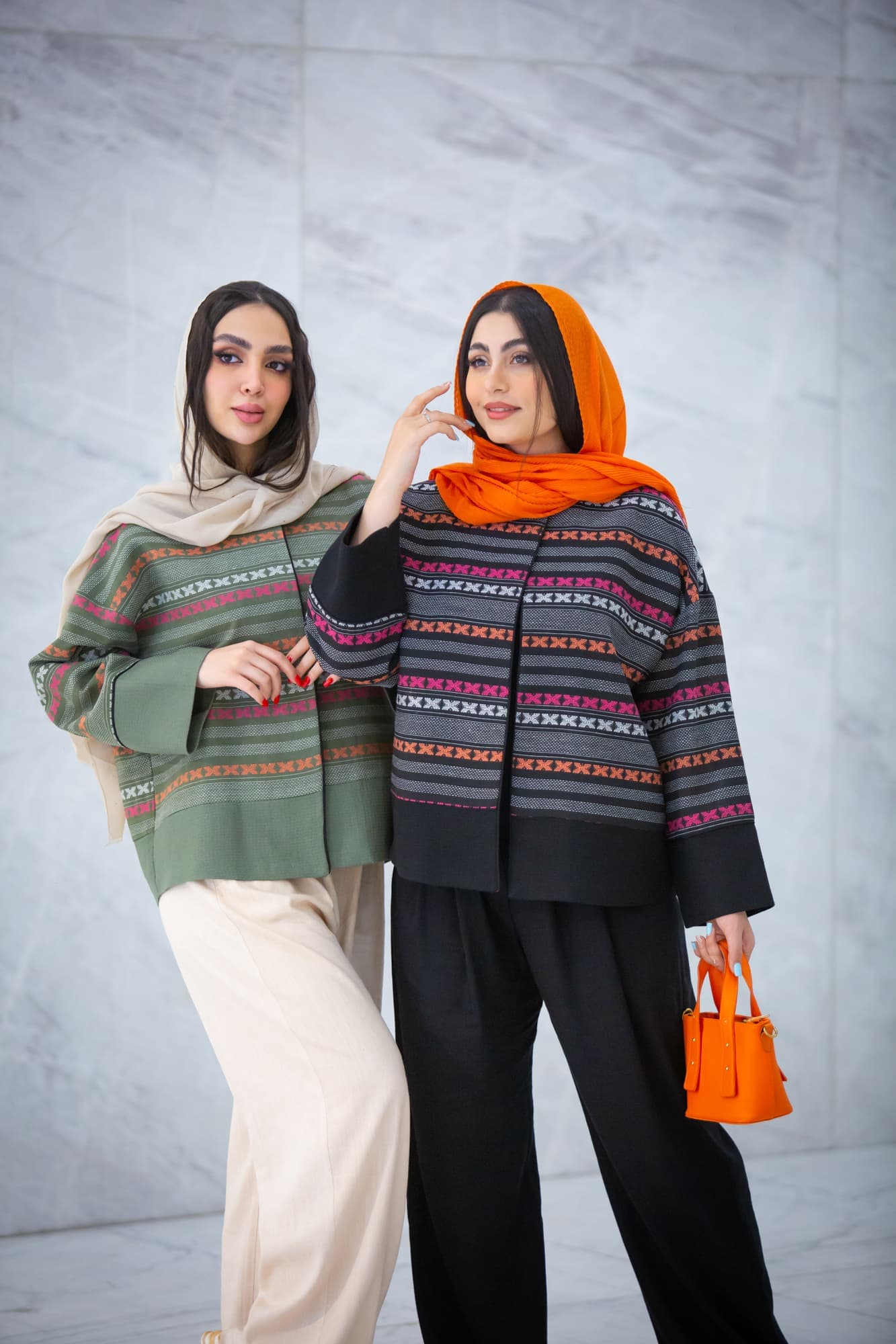 کت راه راه ترکیبی