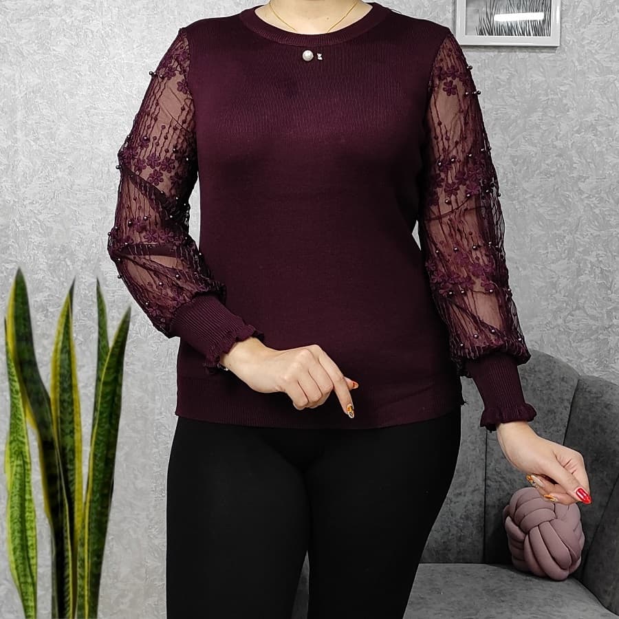 بلوز شیک زنانه مدل آستین تور