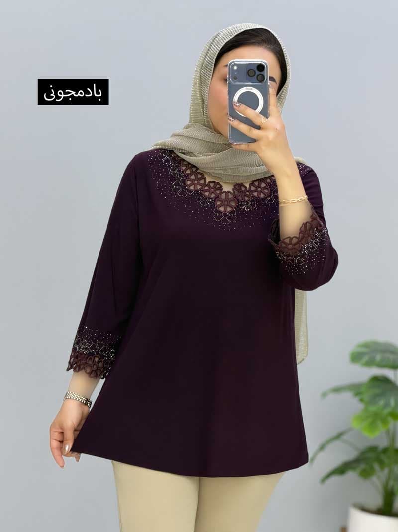 بلوز مجلسی یقه هفت چیلک کد 205636 — تصویر ۸