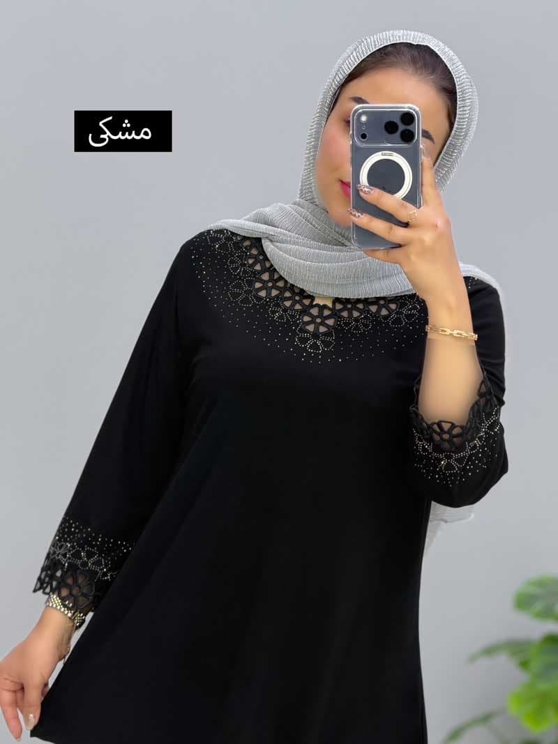 بلوز مجلسی یقه هفت چیلک کد 205636 — تصویر ۴