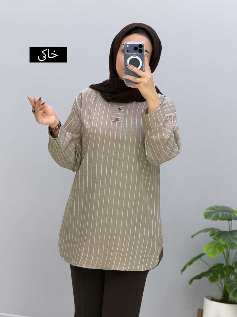 تونیک یقه گرد شانتون گونش کد 10105431