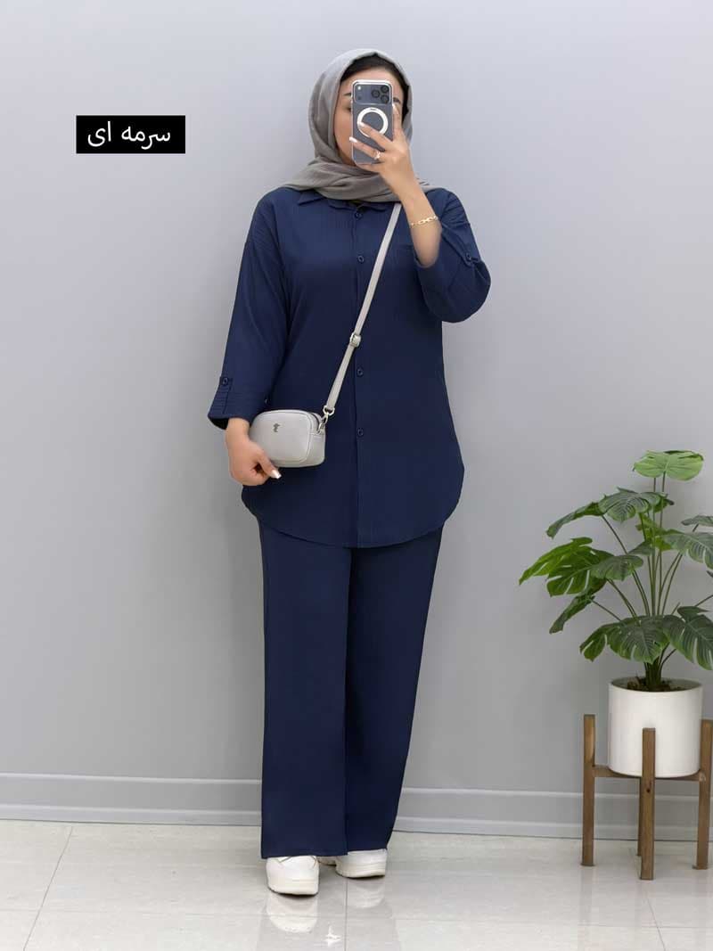 ست شومیزشلوار آیوا دینگو کد 106417 — تصویر ۳