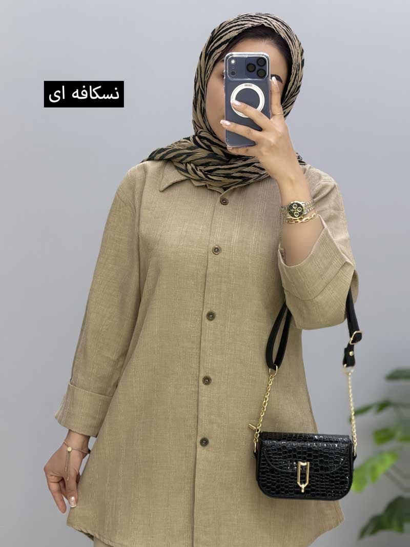 مانتو جلو دکمه شانتون نویان کد 2016121 — تصویر ۶