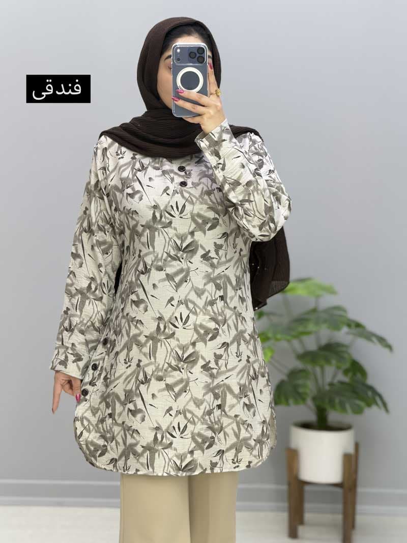 تونیک یقه گرد شانتون داماس کد 957314