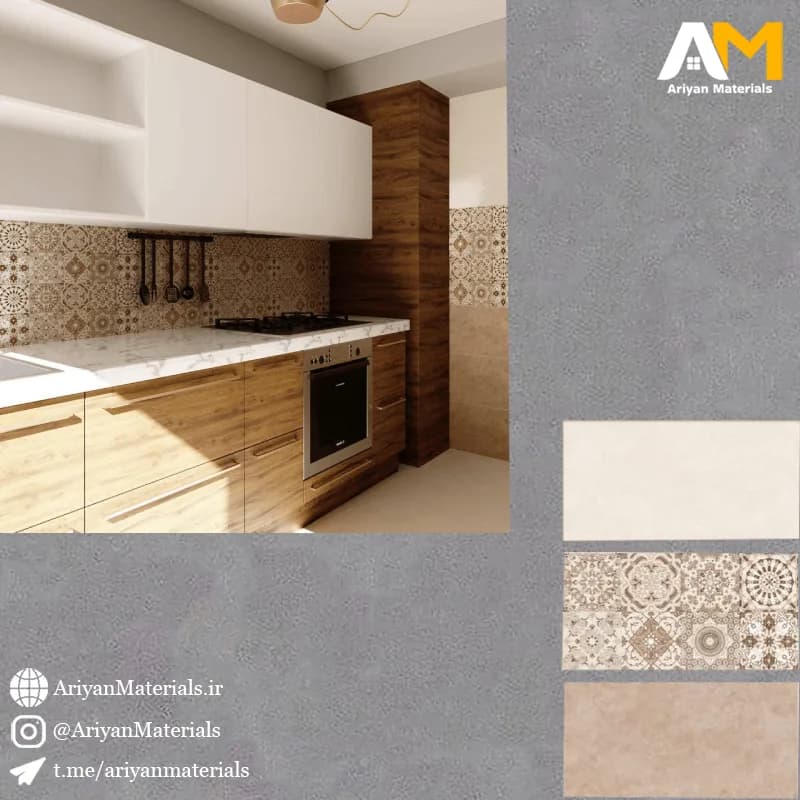 سرامیک دیواری طرح گراش کرم