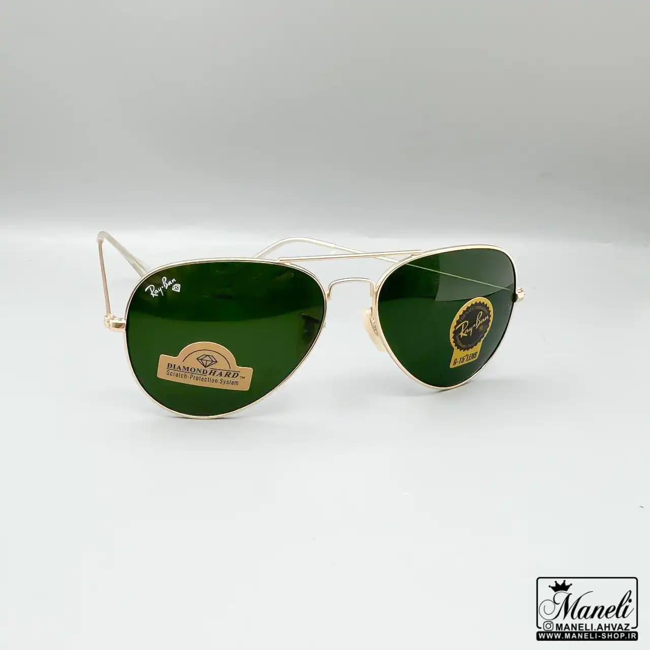 ست چرم 4 تکه و عینک Ray-Ban چرمسال | چرم طبیعی قهوه ای 14040522 — تصویر ۴