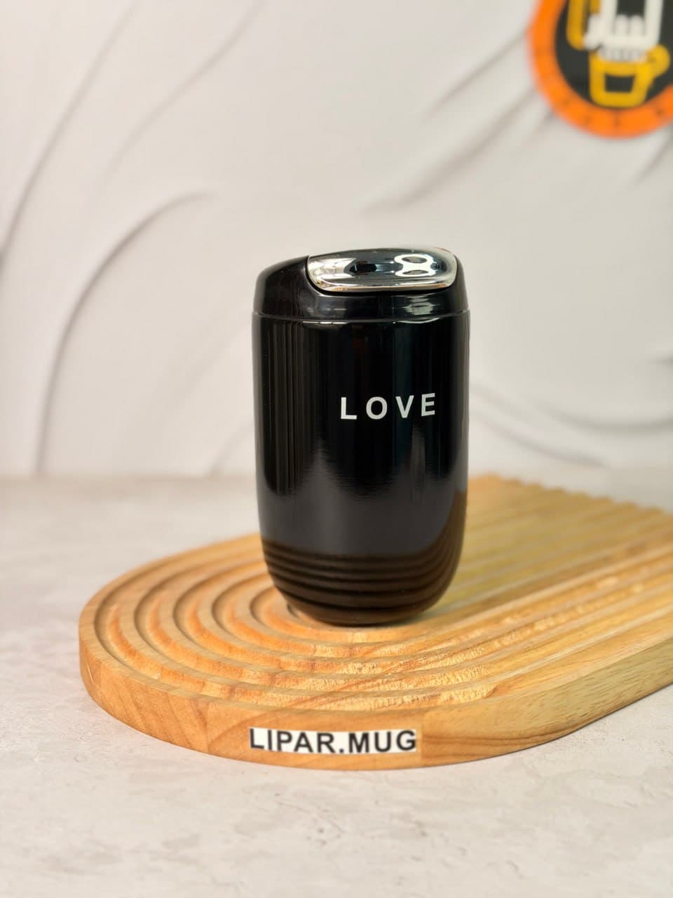 مینی تراول ماگ بدنه براق LOVE حجم 300 میل کد 7648 — تصویر ۳