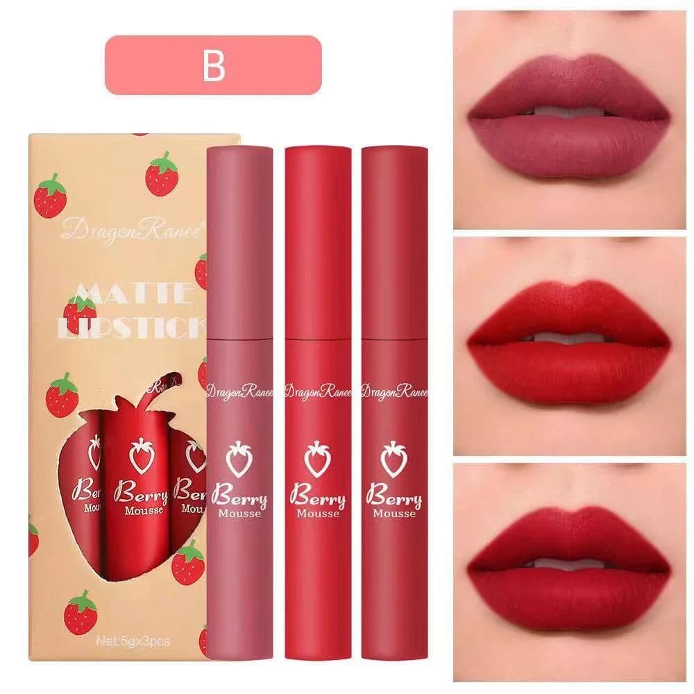 پک رژ مایع توت فرنگی سه عددی DragonRanee — تصویر ۶