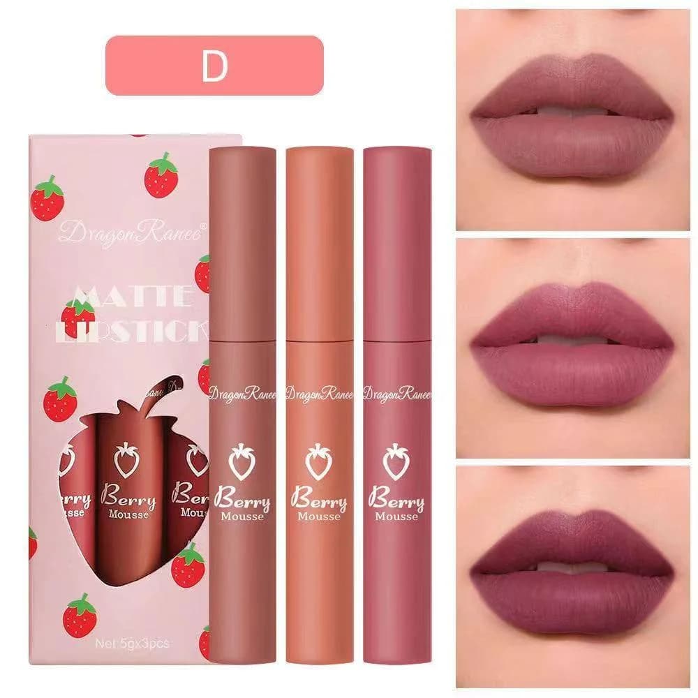 پک رژ مایع توت فرنگی سه عددی DragonRanee — تصویر ۸