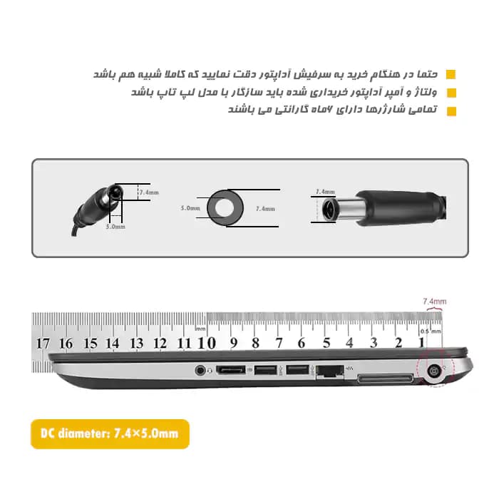 آداپتور و شارژر لپ تاپ دل DELL Precision M6800 — تصویر ۲
