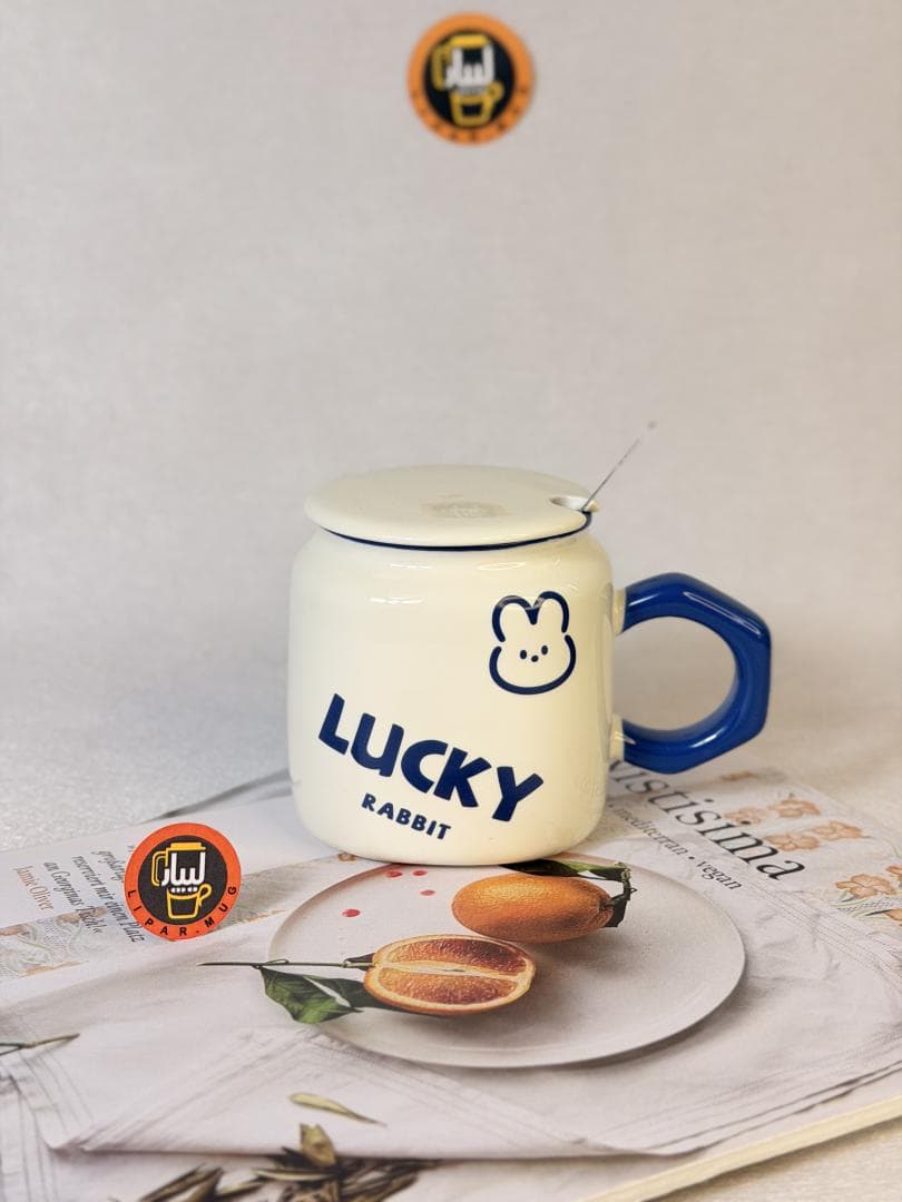 ماگ مربعی دسته 6 ضلعی LUCKY RABBIT کد 7444 — تصویر ۶