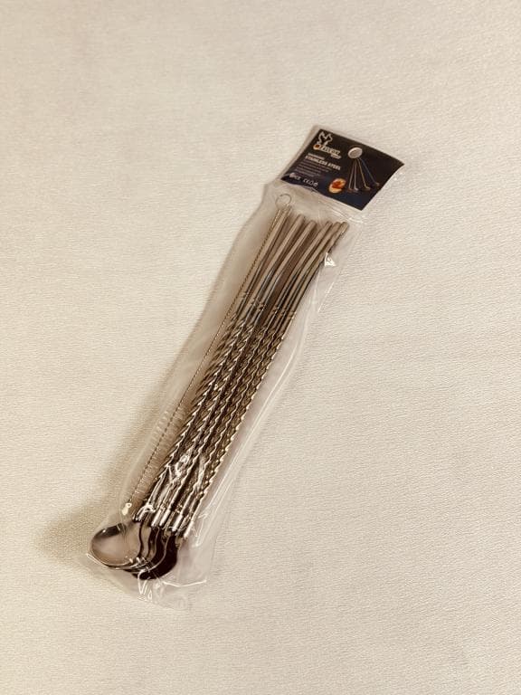 قاشق شربت خوری نی دار استیل گرد کد 7414 — تصویر ۴