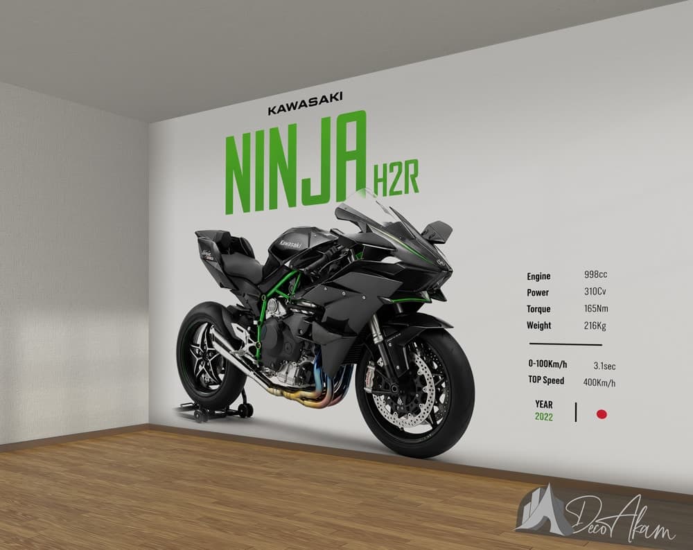 پوستر دیواری موتور سنگین کاوازاکی Ninja H2R کد DA-4037 مناسب اتاق جوان — تصویر ۳