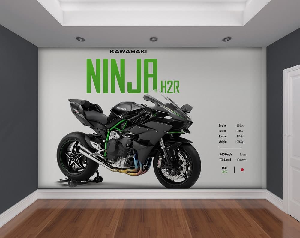 پوستر دیواری موتور سنگین کاوازاکی Ninja H2R کد DA-4037 مناسب اتاق جوان — تصویر ۴
