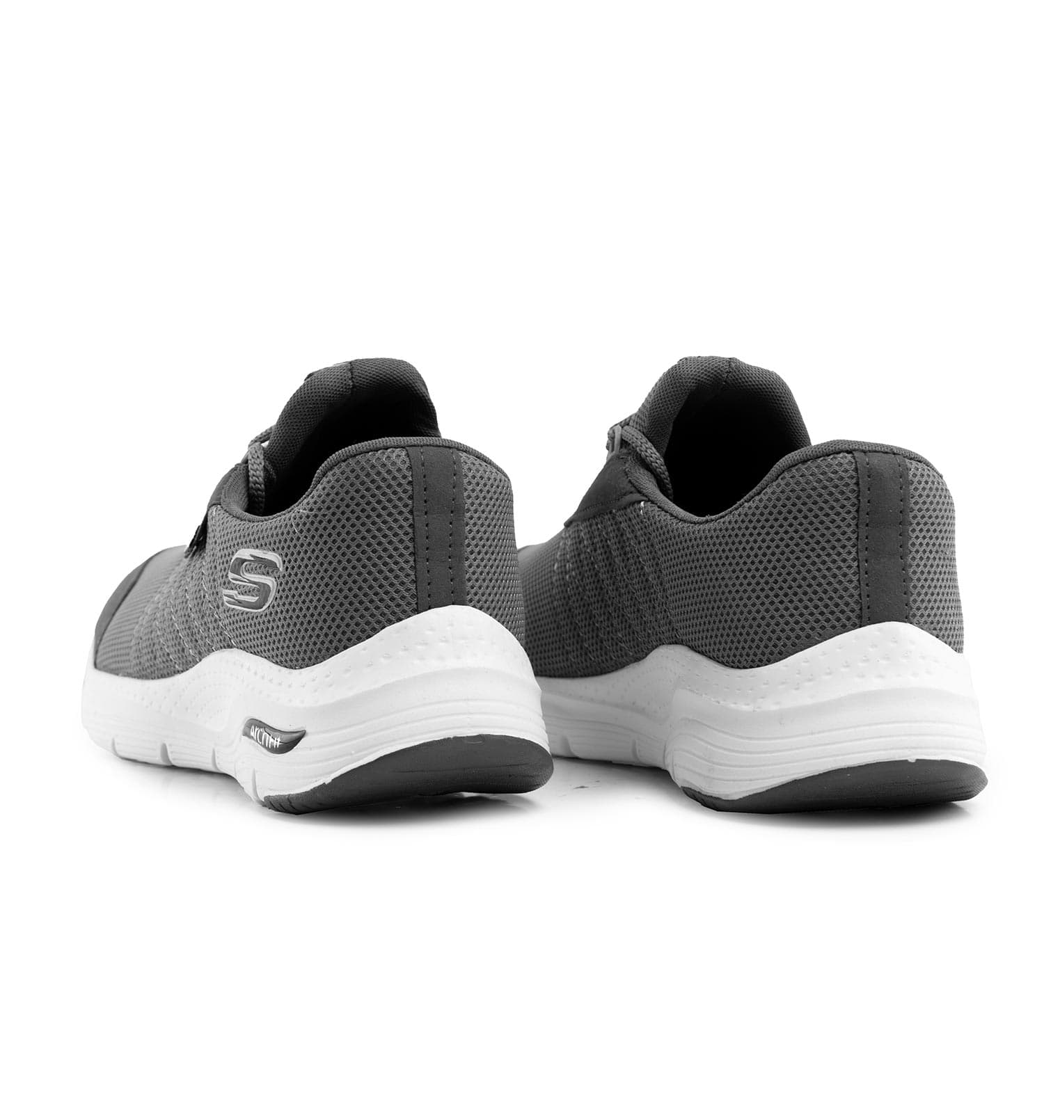 کفش مردانه اسپرت بافت طوسی Skechers کد 42674 — تصویر ۴