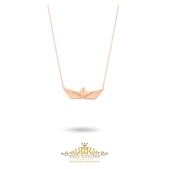 گردنبند قایق رزگلد – کد N-79131