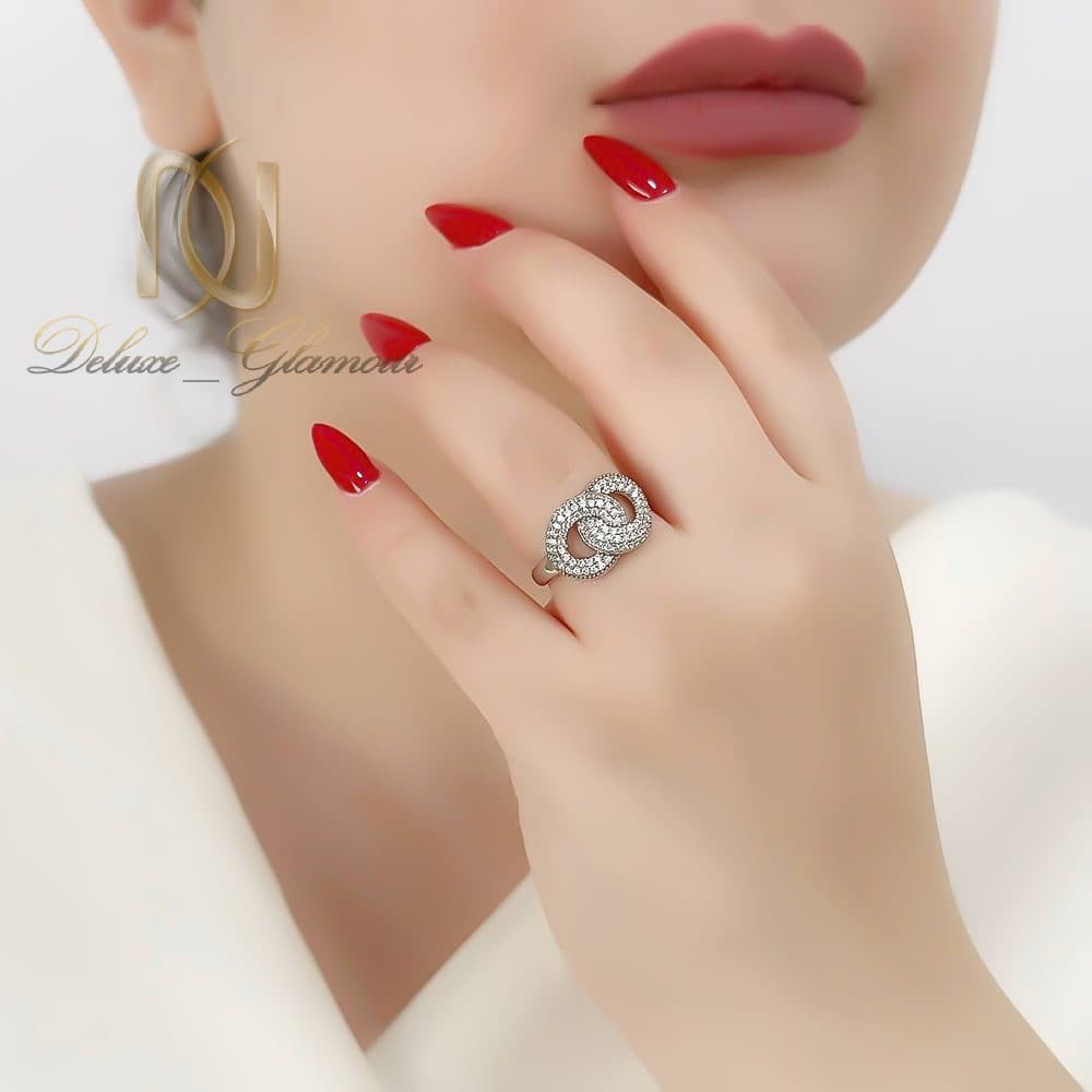 انگشتر نقره زنانه گره عشق — تصویر ۲