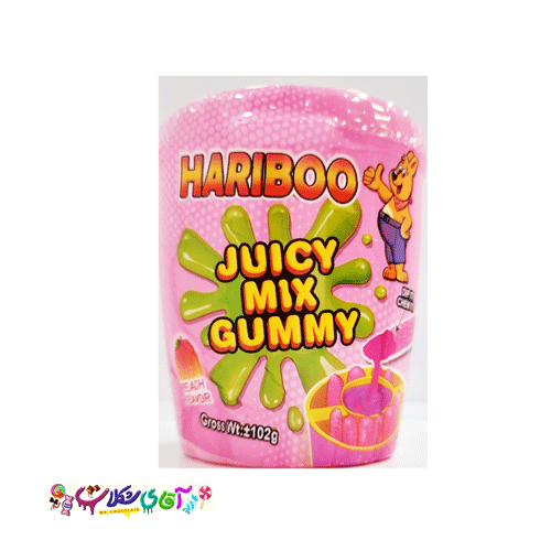 پاستیل با مایع ترش هلو قوطی هاریبو Hariboo