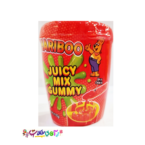 پاستیل با مایع ترش توت فرنگی قوطی هاریبو Hariboo