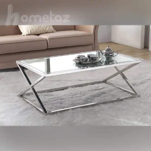میز جلو مبلی ساده پایه استیل طرح ویرجینیا