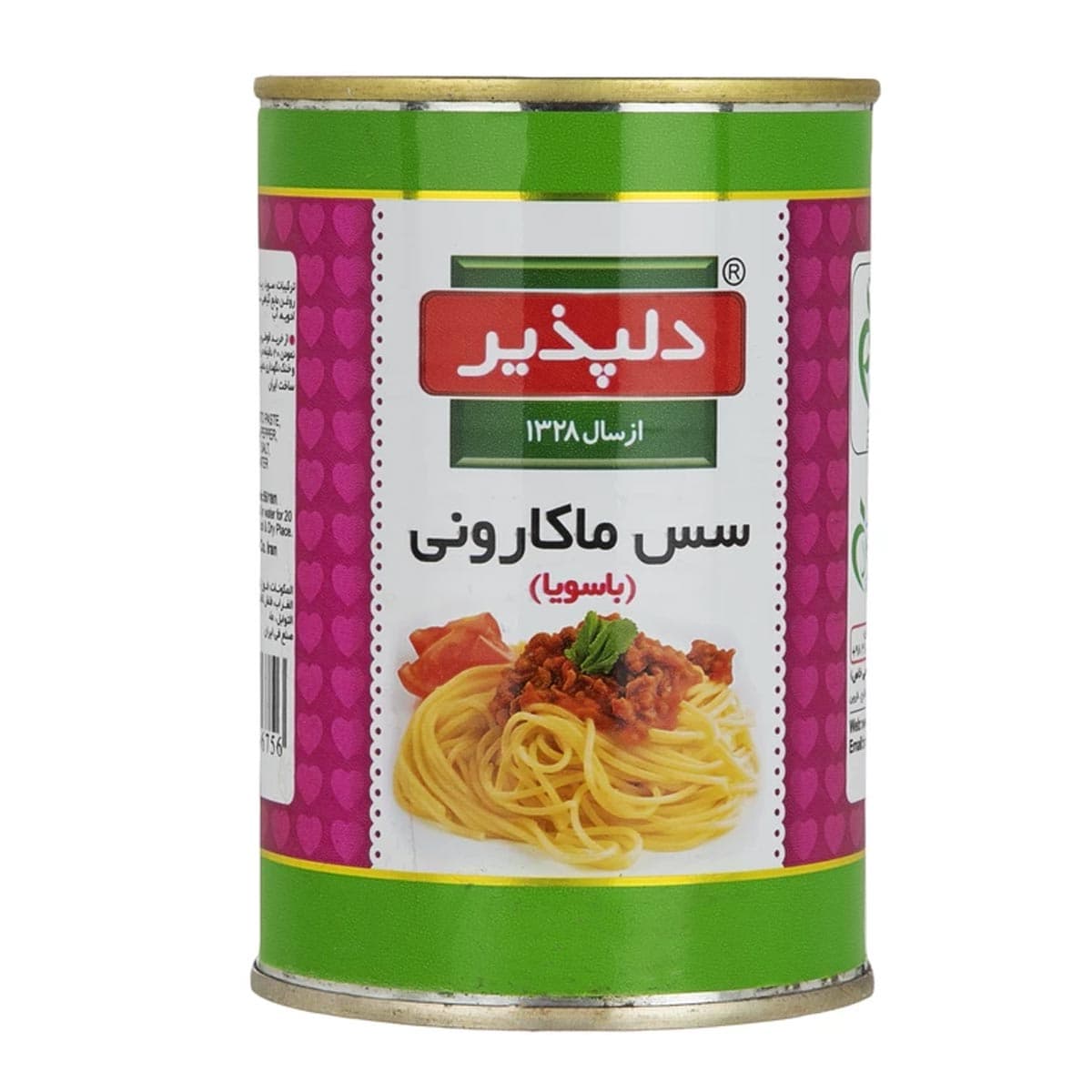 کنسرو سس ماکارونی و لازانیا با سویا و قارچ دلپذیر 400 گرم