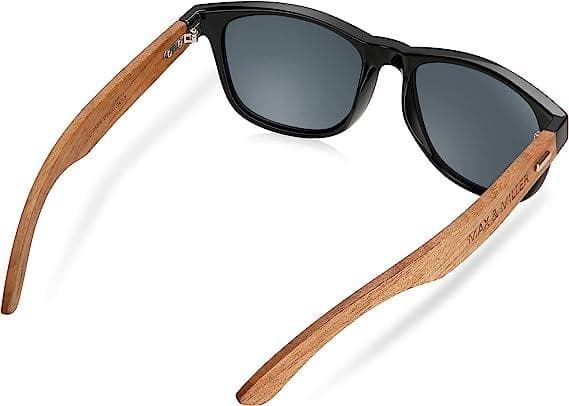 عینک آفتابی زنانه و مردانه Max & Miller Wood Sunglasses for Men Women — تصویر ۶