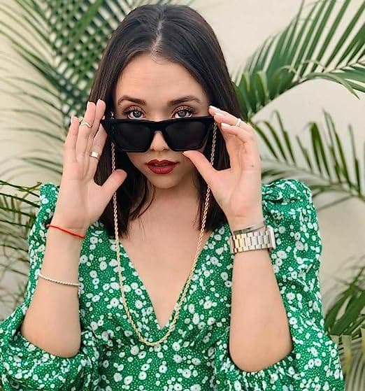 عینک آفتابی زنانه FEISEDY Vintage Square Cat Eye Sunglasses Women — تصویر ۱۲